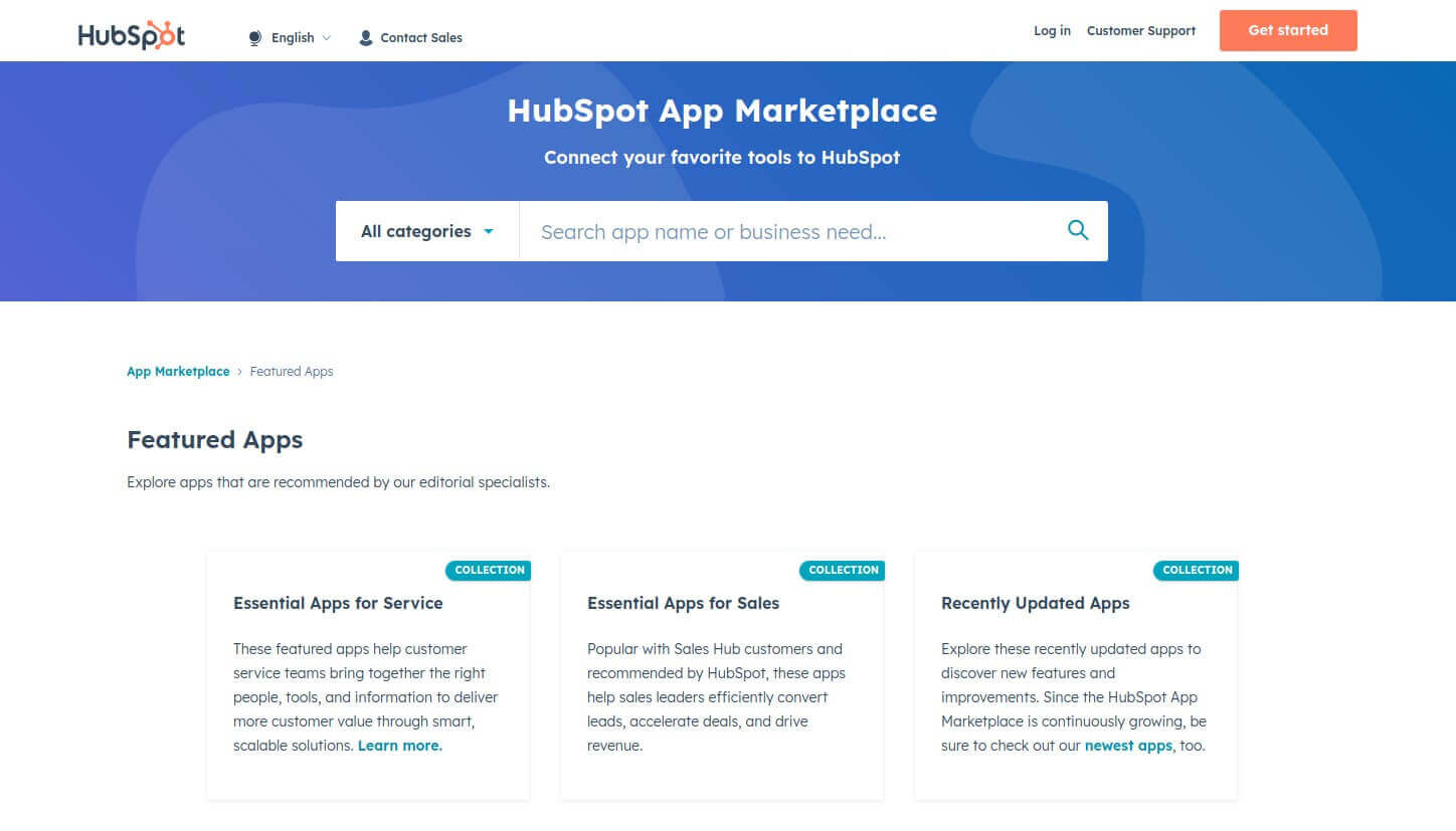Marketplace do HubSpot Service Hub