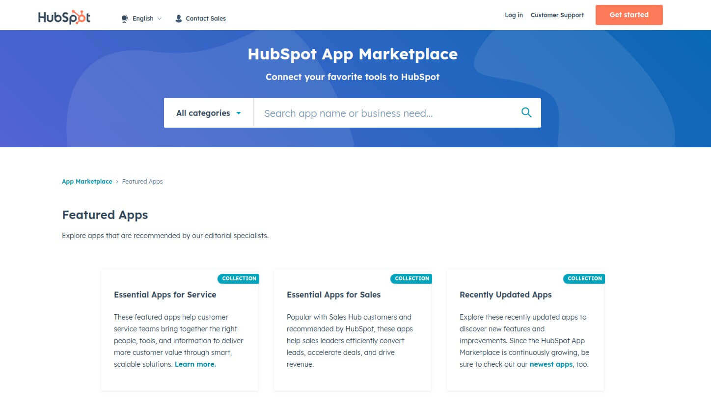 Marketplace de HubSpot Service Hub