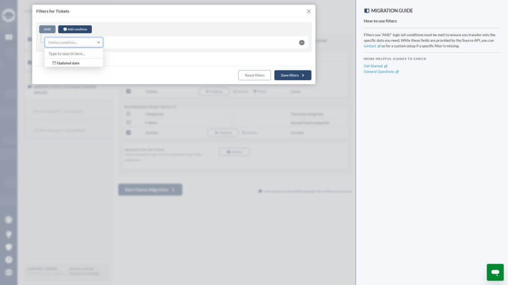 Freshdesk Filterung