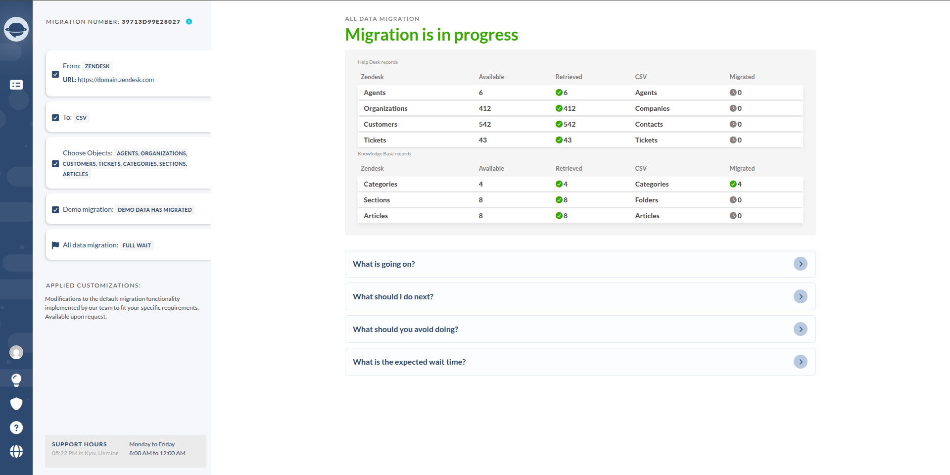Full Migration in Progress