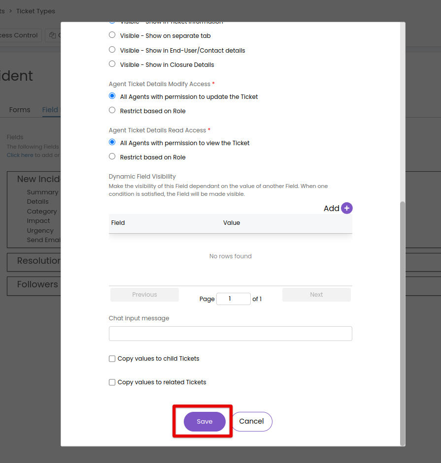 Halo Service Desk - Enregistrer les modifications Halo Service Desk - Enregistrer les modifications