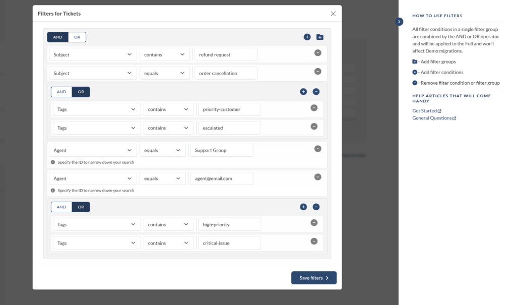 Migration Wizard Ticket-Filters-