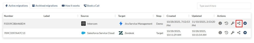 Migration Wizard Dashboard Sharing Migration Wizard Dashboard Sharing