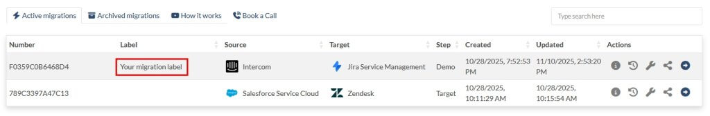 Migration Wizard Labeling Migration Wizard Labeling