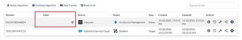 Migration Wizard Label Migration Wizard Label