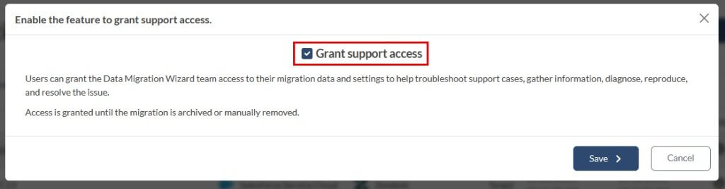 Migration Wizard Support Access Migration Wizard Support Access