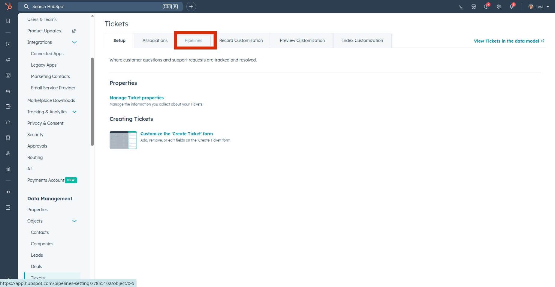 Ticket Pipelines HubSpot