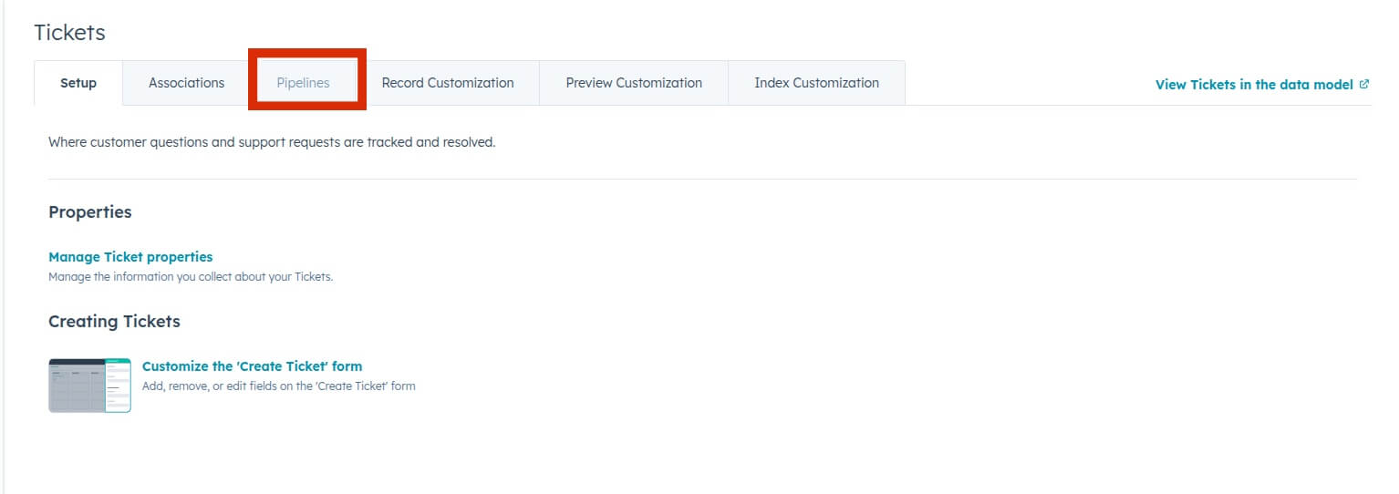 Ticket Pipelines HubSpot