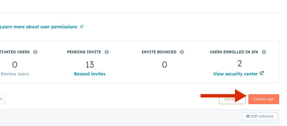 Create user in HubSpot