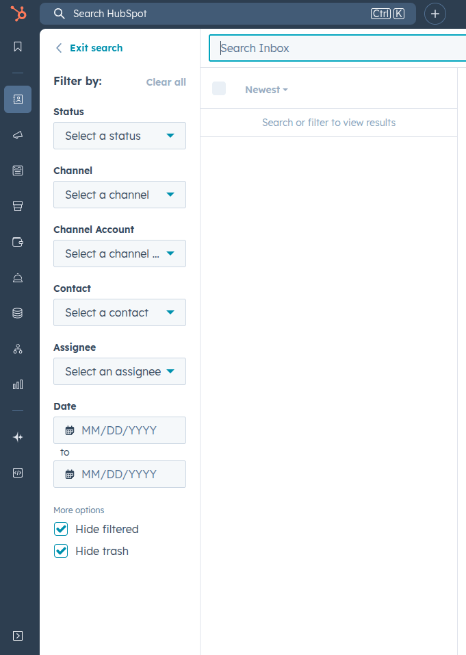 Hubspot filter