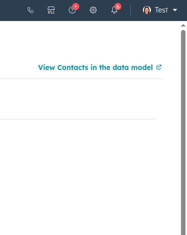 view contacts in HubSpot data model