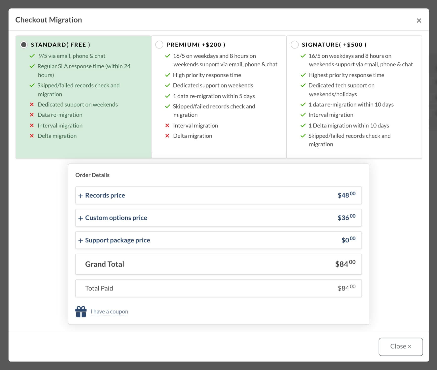 Checkout Migration - Migration Wizard