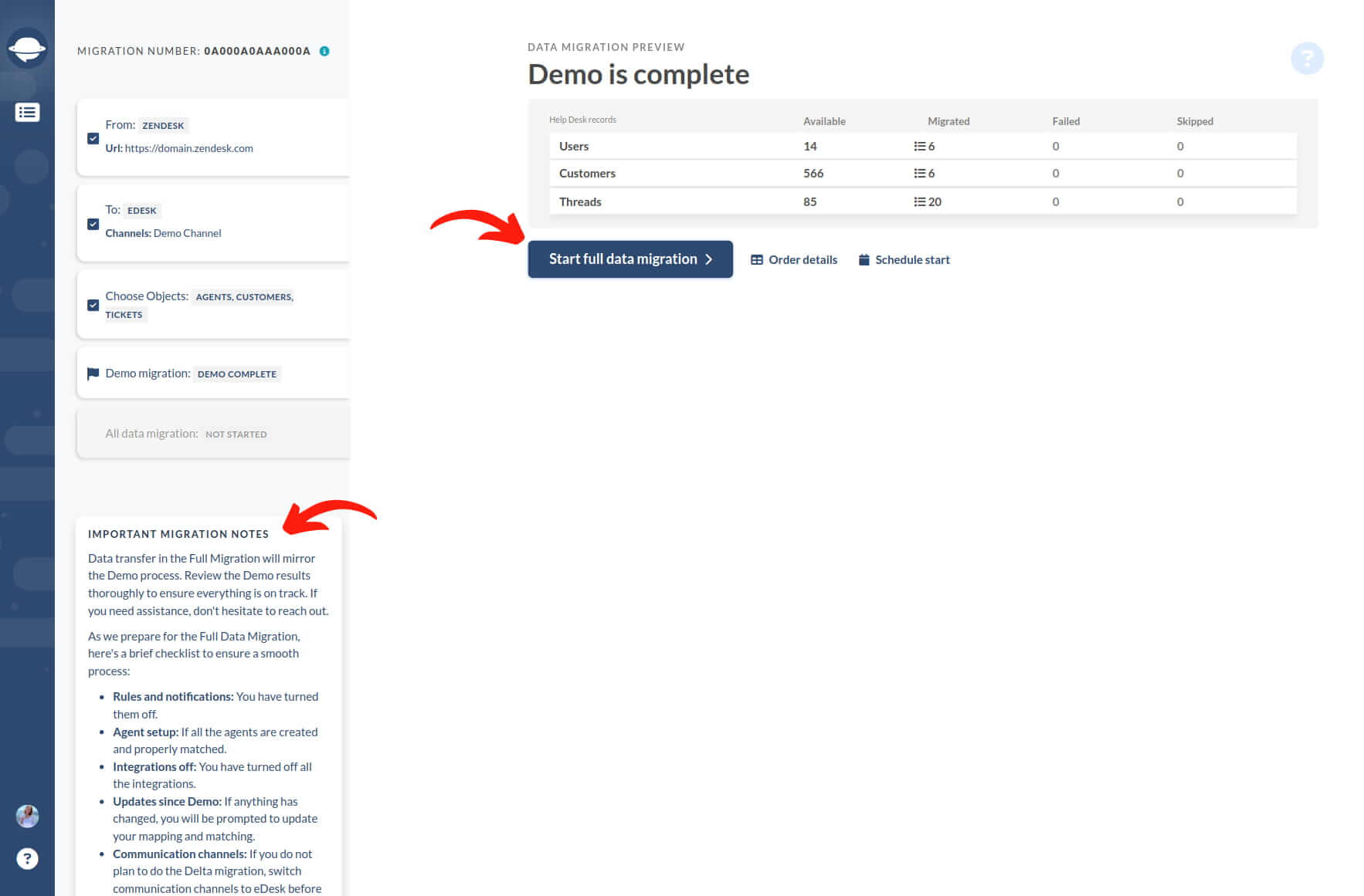 Demo completado - notas importantes - EDesk