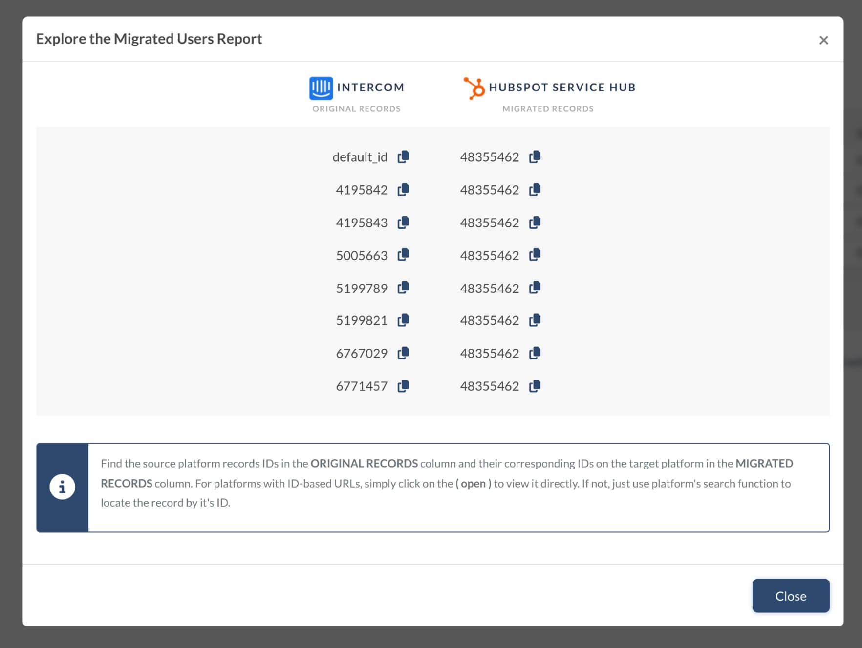 Demo migration - HubSpot users reports