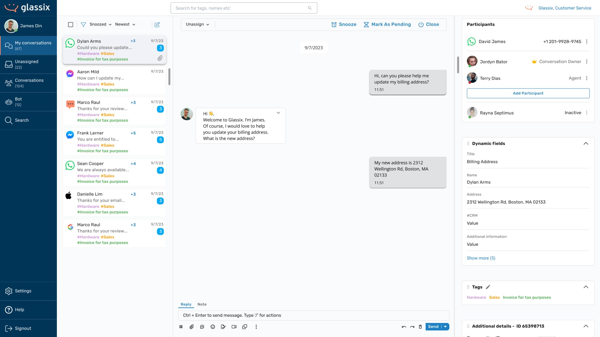 Glassix AI-gesteuerte vereinheitlichte Messaging-Plattform