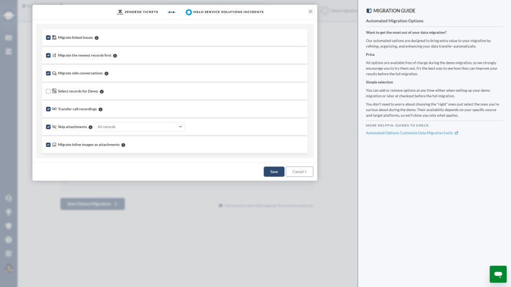 Halo Migration Automated Options Halo Migration Automated Options