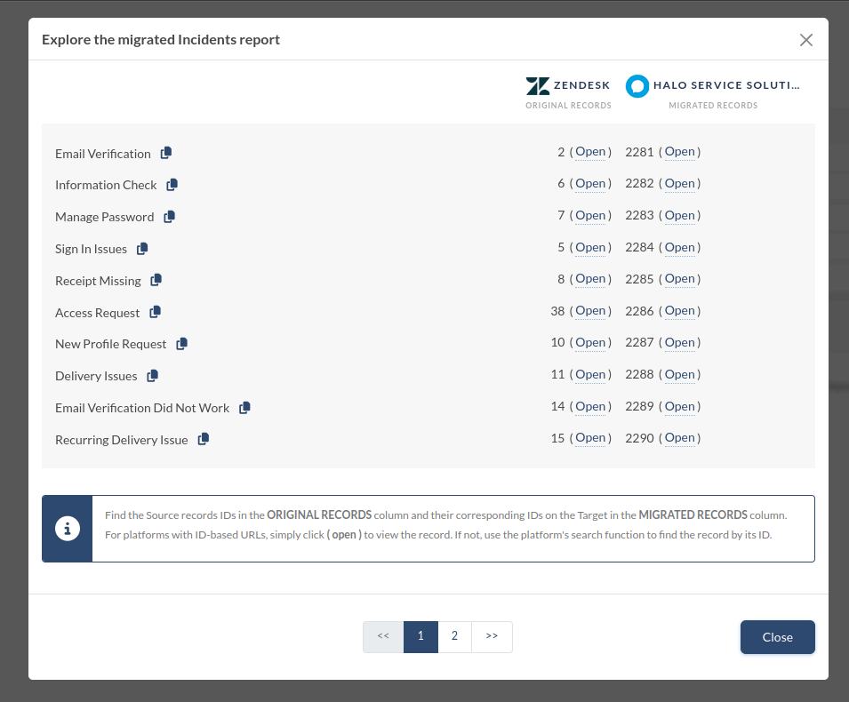 Migration Wizard - Halo Service Solutions - Demo Check