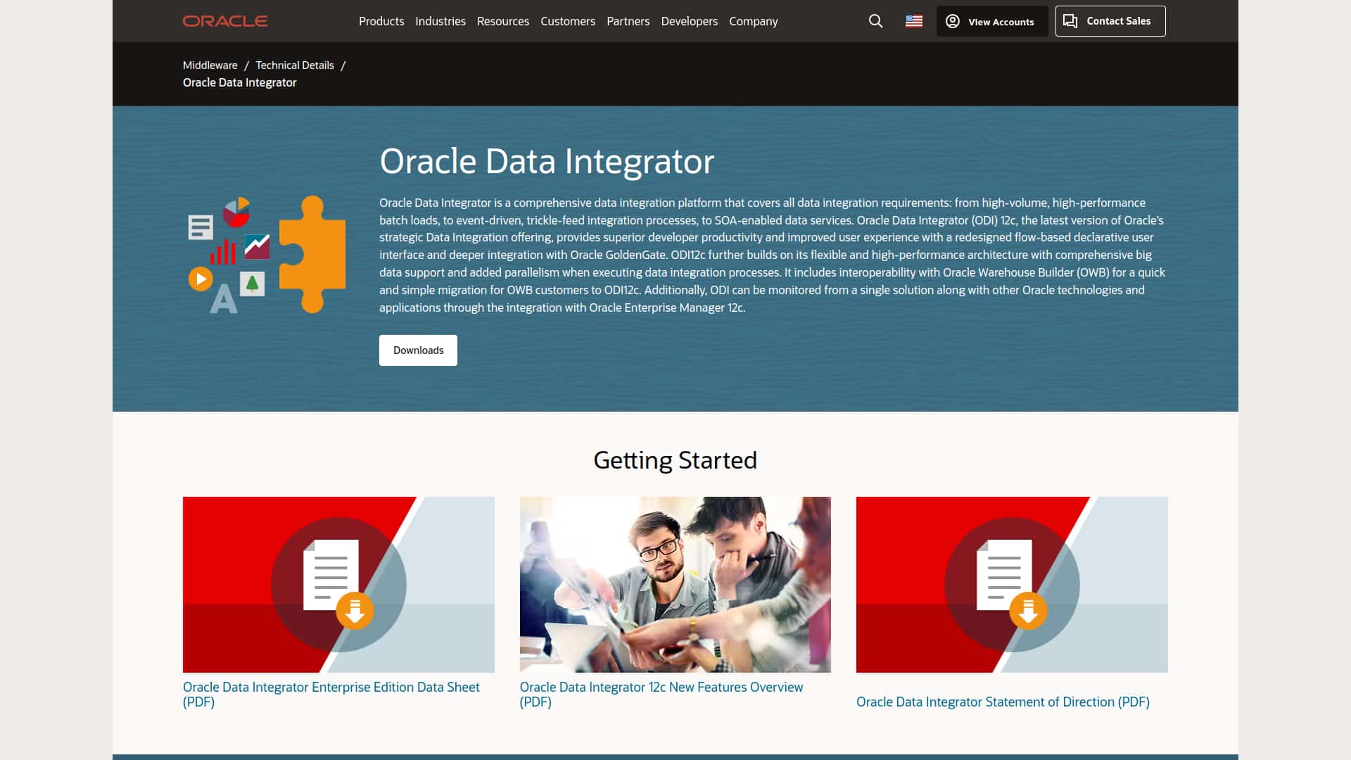 Oracle Data Integrator - Página inicial