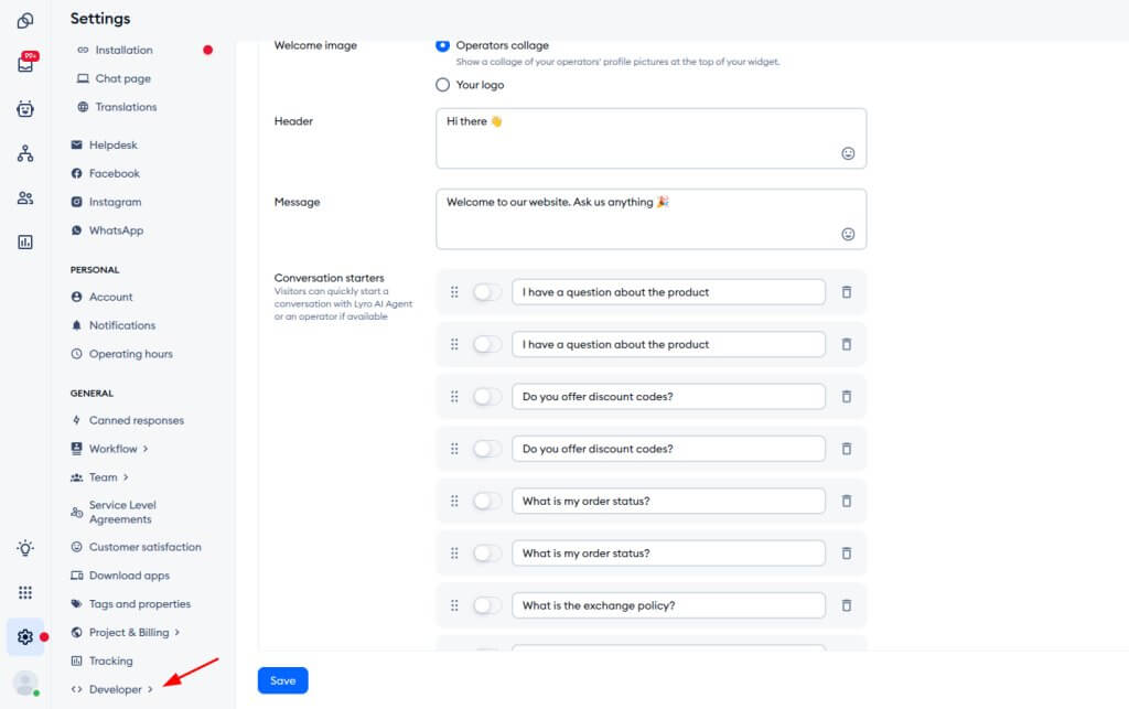 Tidio Developer