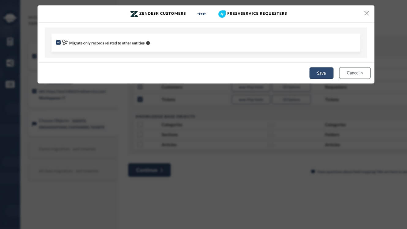 Migrate Customers with related records
