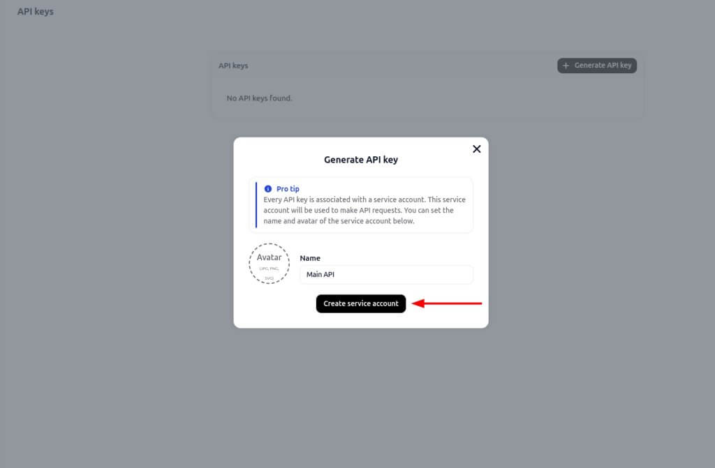 Gleap API-Schlüssel
