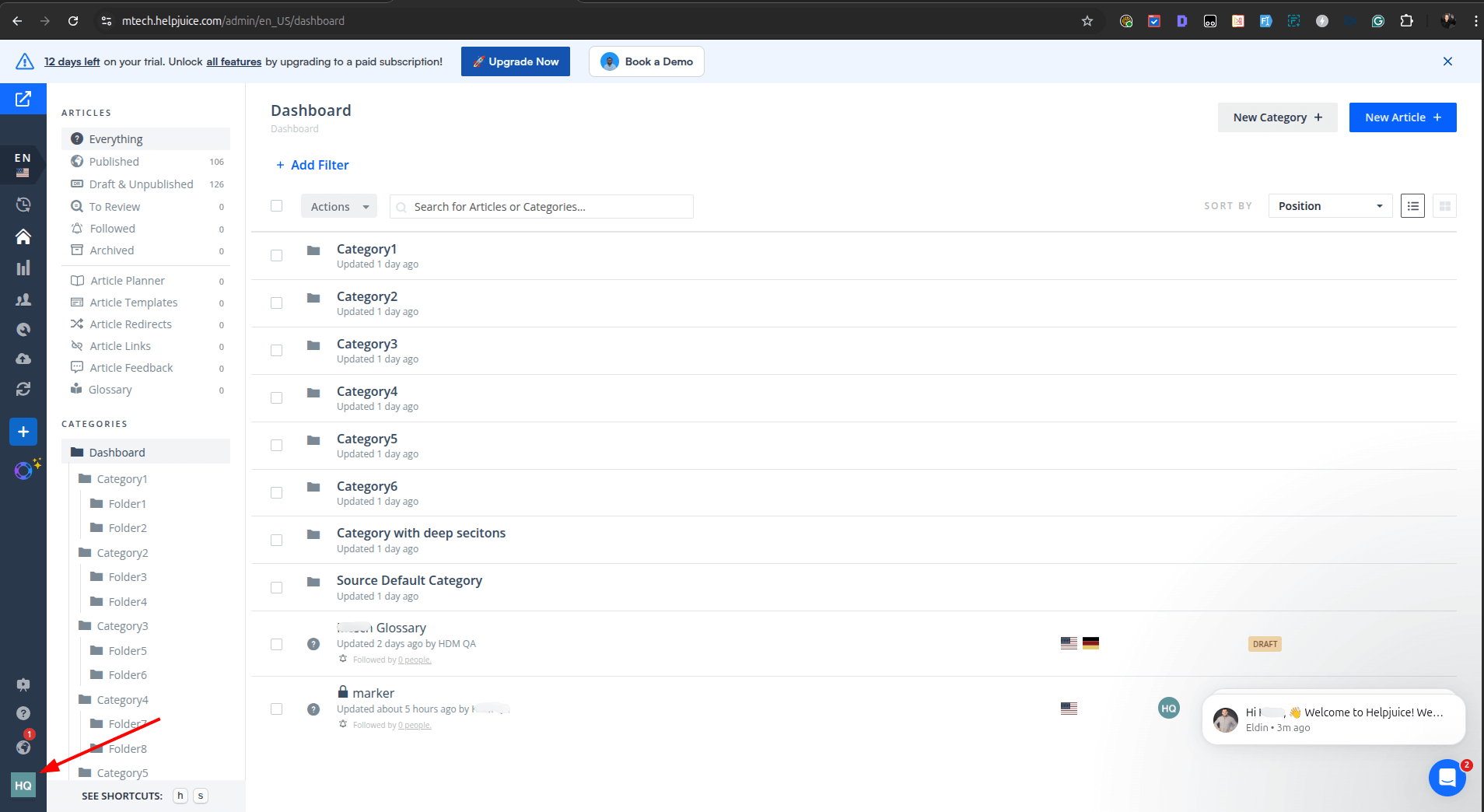 Como obter a chave de API no Helpjuice