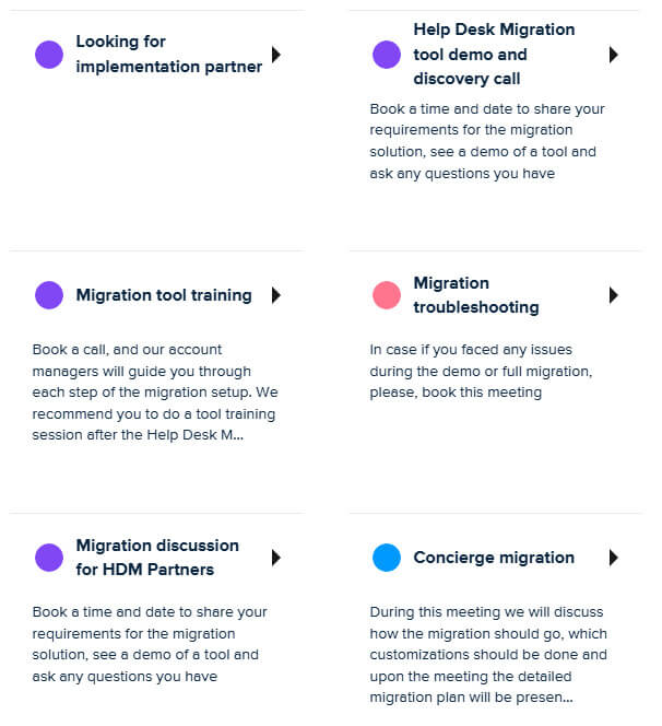 Calendly-Meeting mit Help Desk Migration