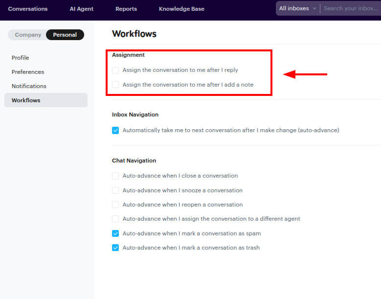 Disabled Workflow