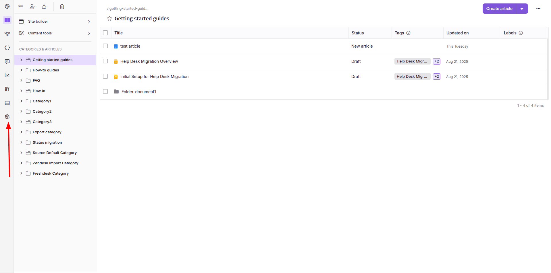 Document360 Settings