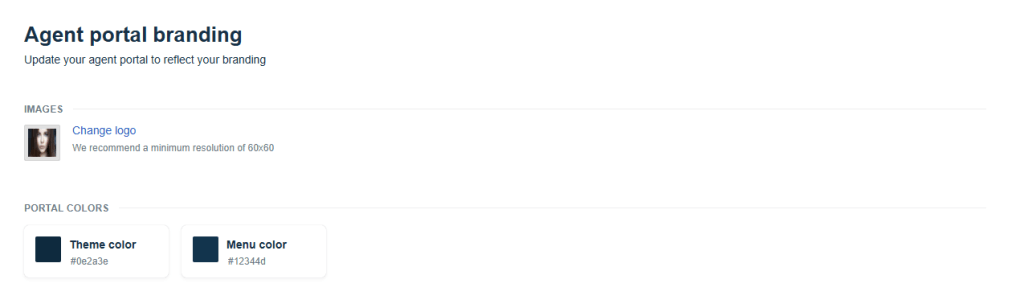 Agent Portal Branding