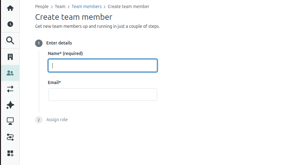 Criar membro da equipe no Zendesk