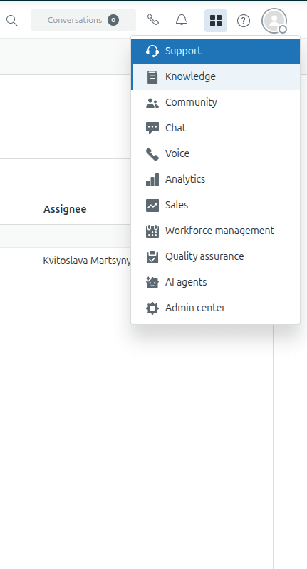 Knowledge no Zendesk