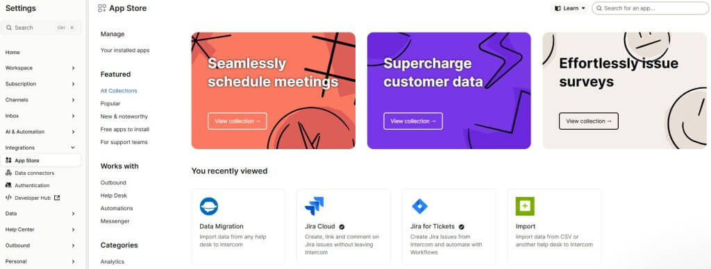 Marketplace Intercom