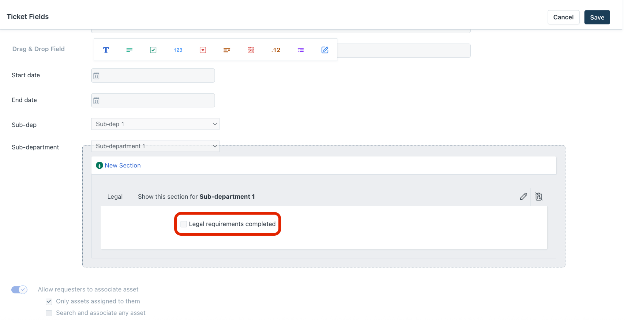 Campos de Ticket no Freshservice