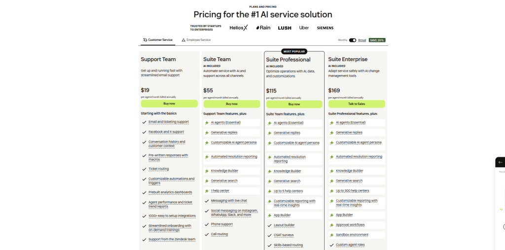 Zendesk Pricing Zendesk Pricing