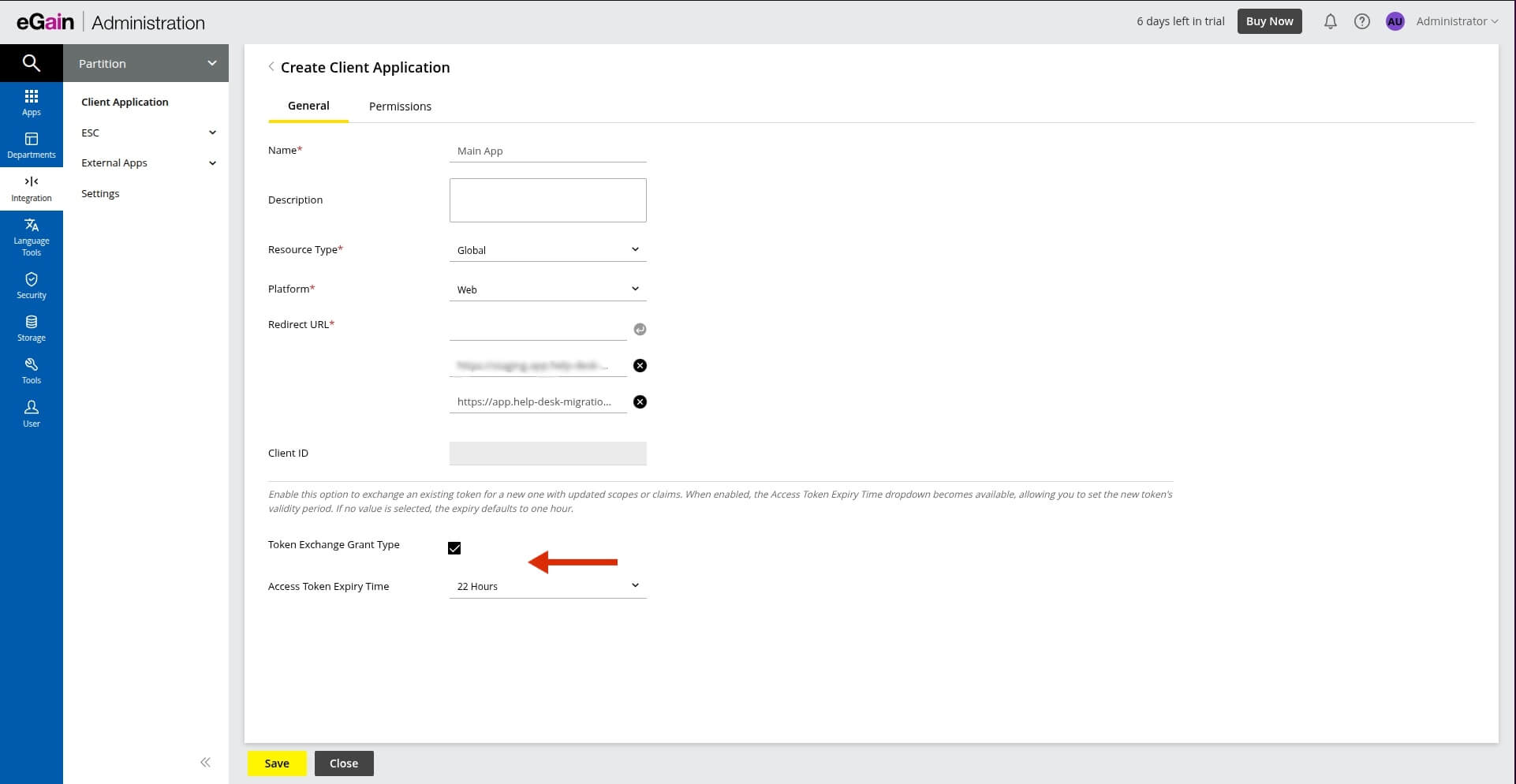 eGain Token Exchange Grant Type eGain Token Exchange Grant Type