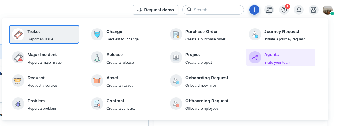 Painel do Freshservice