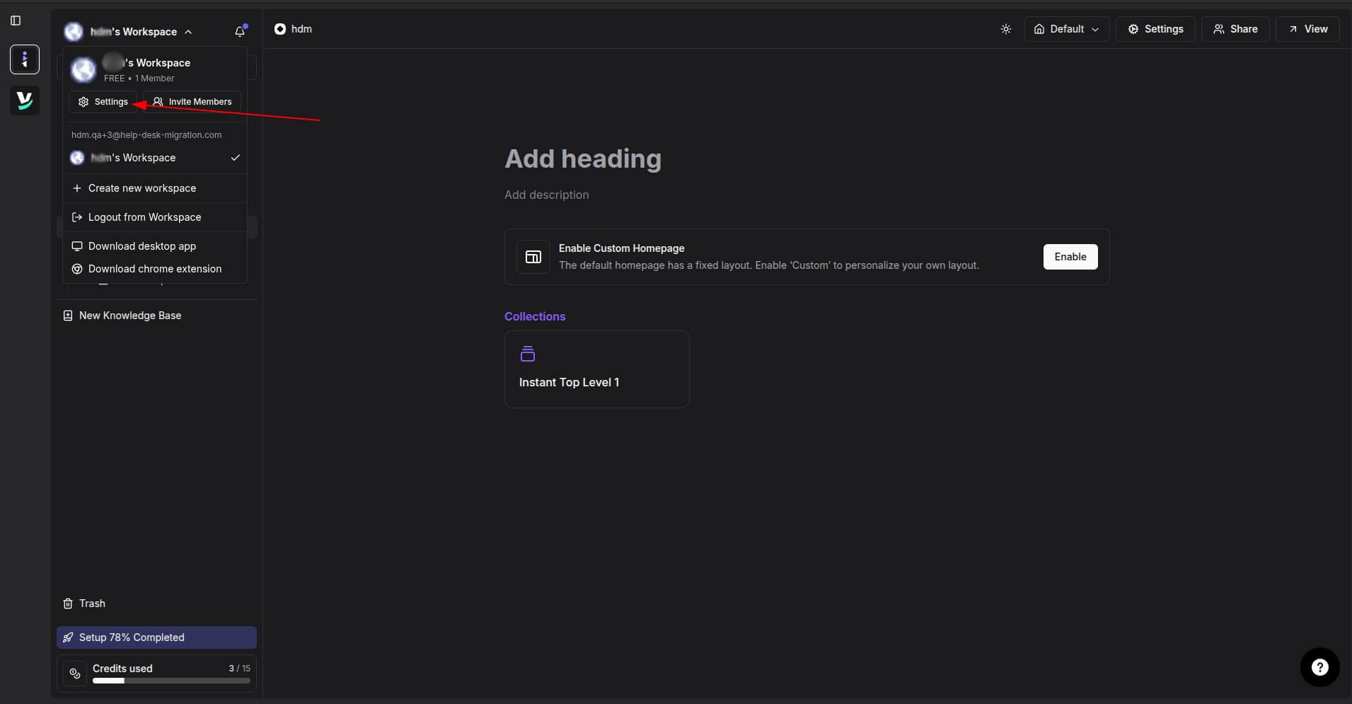 Settings InstantDocs