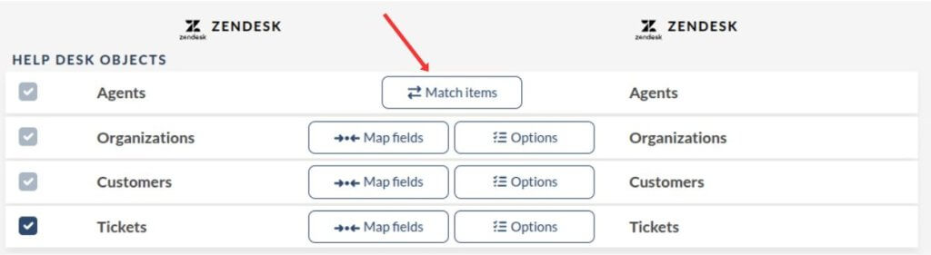 Zendesk エージェントのマッチング