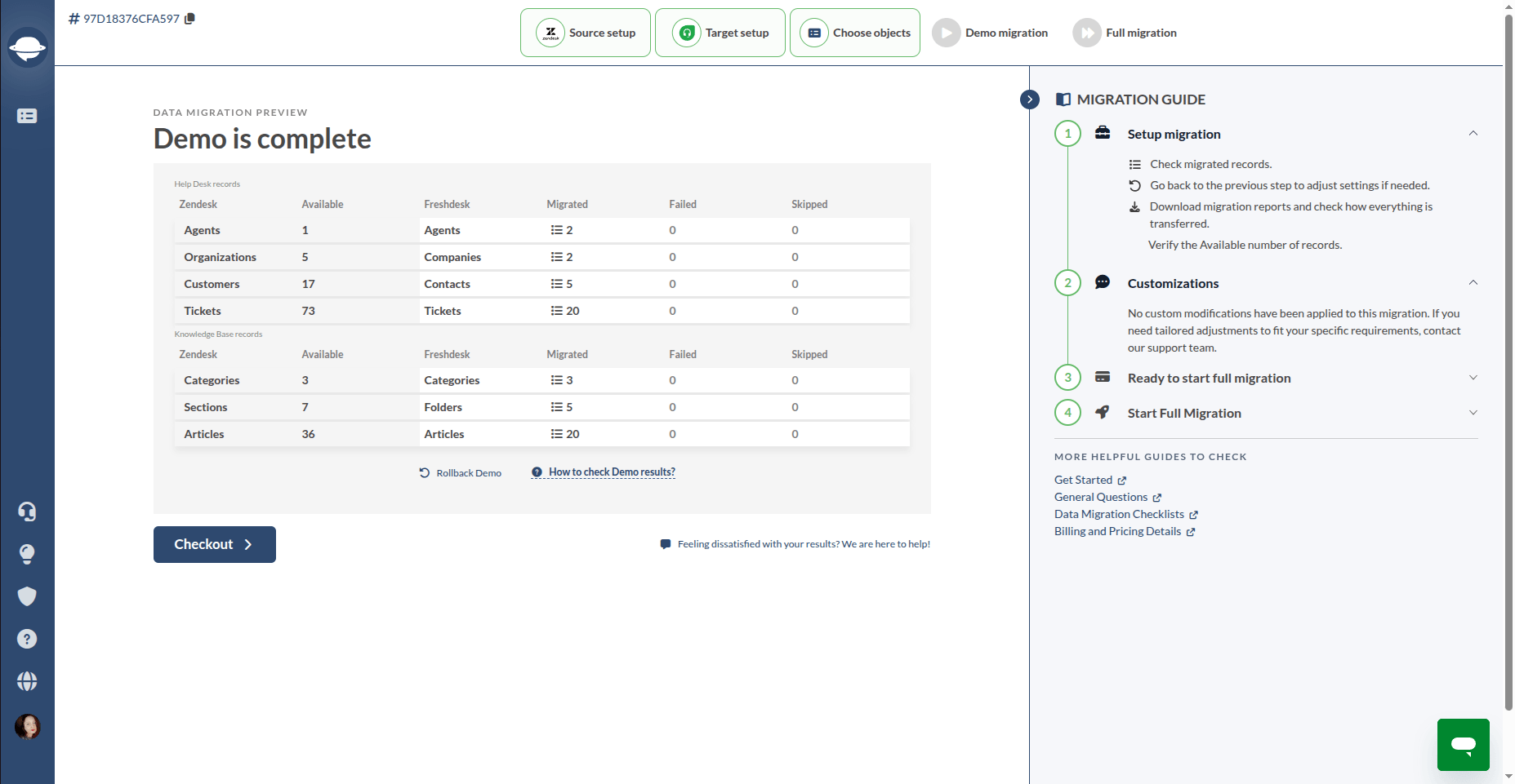 Demo Zendesk to Freshdesk
