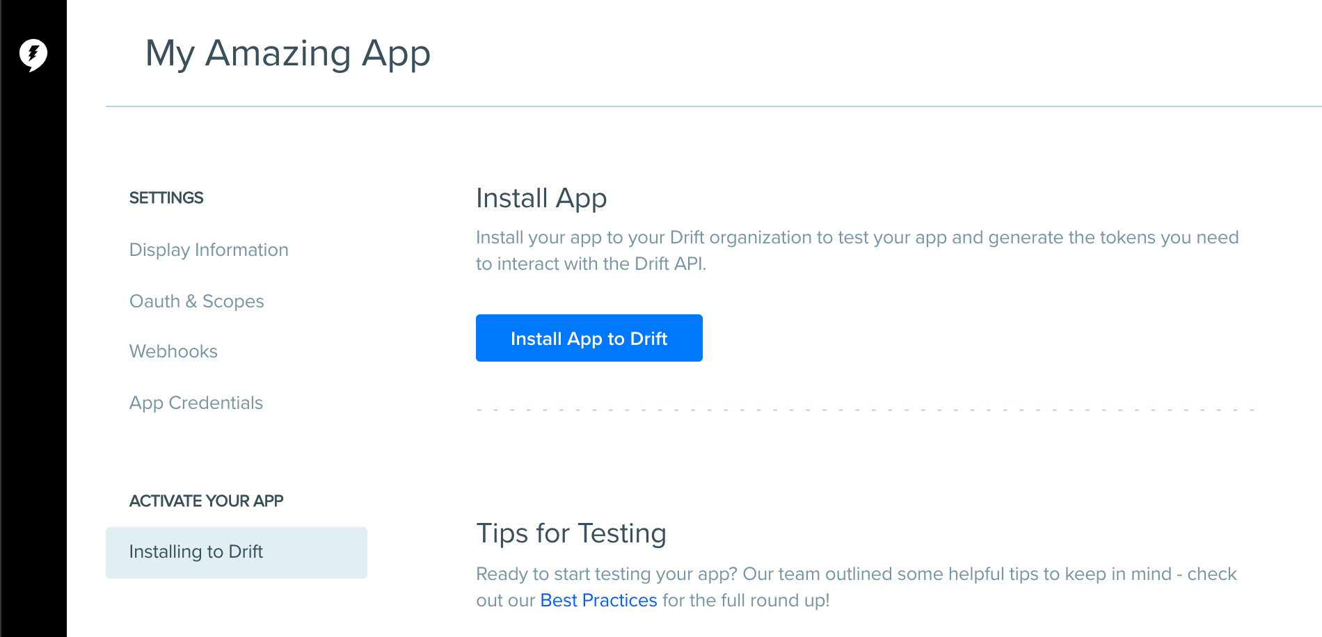 Installa l'app Drift