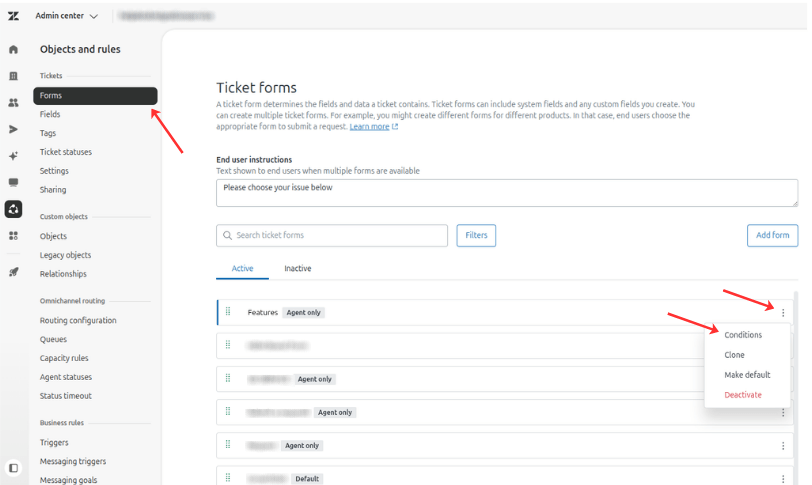 Admin Zendesk - Ketentuan Formulir Tiket Admin Zendesk - Ketentuan Formulir Tiket