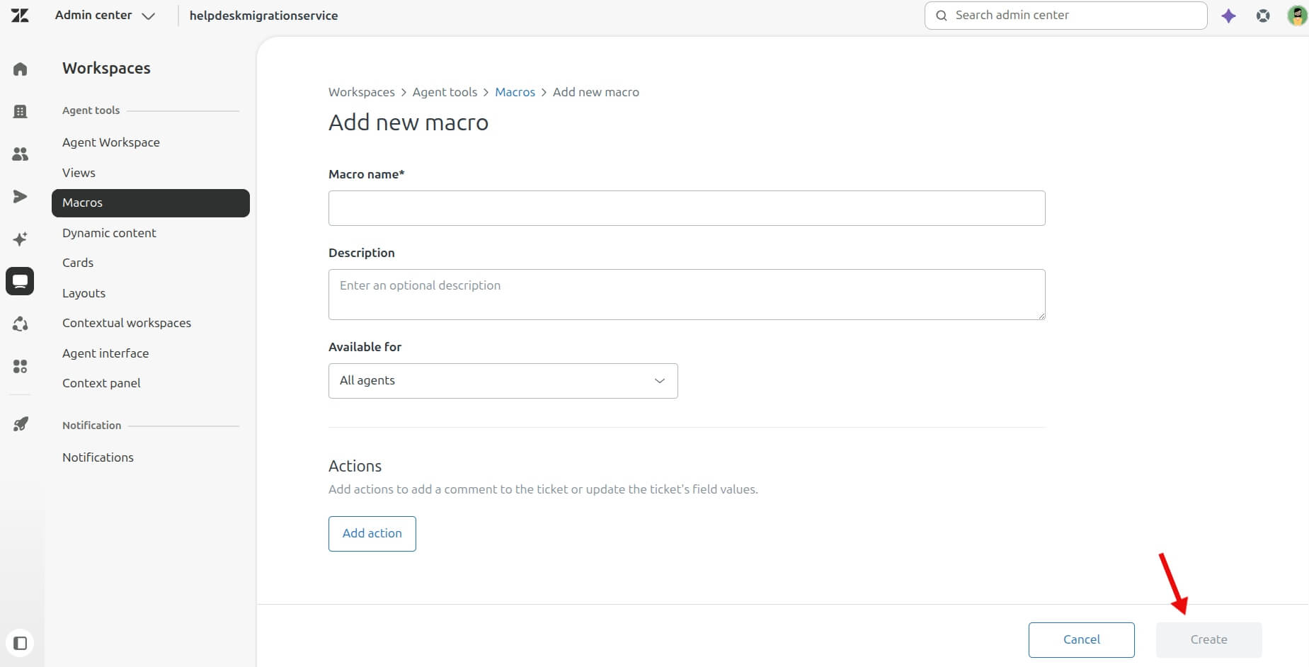 Zendesk - Add New Macro