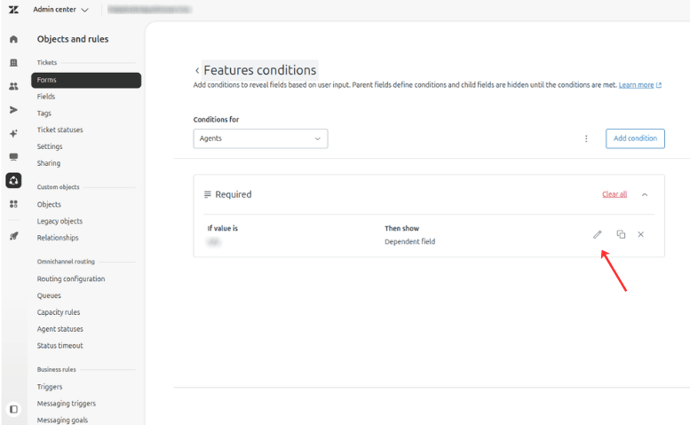 Admin Zendesk - Ikon Pensil Ketentuan