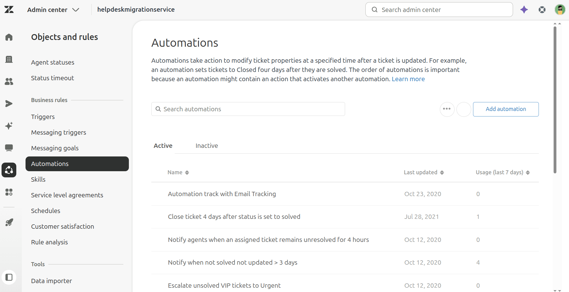 Zendesk Automations