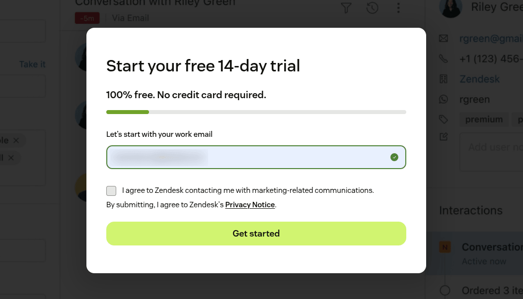 Prueba gratuita Zendesk 