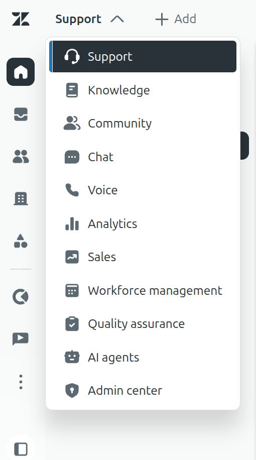 Bandeja de productos Zendesk - Conocimiento