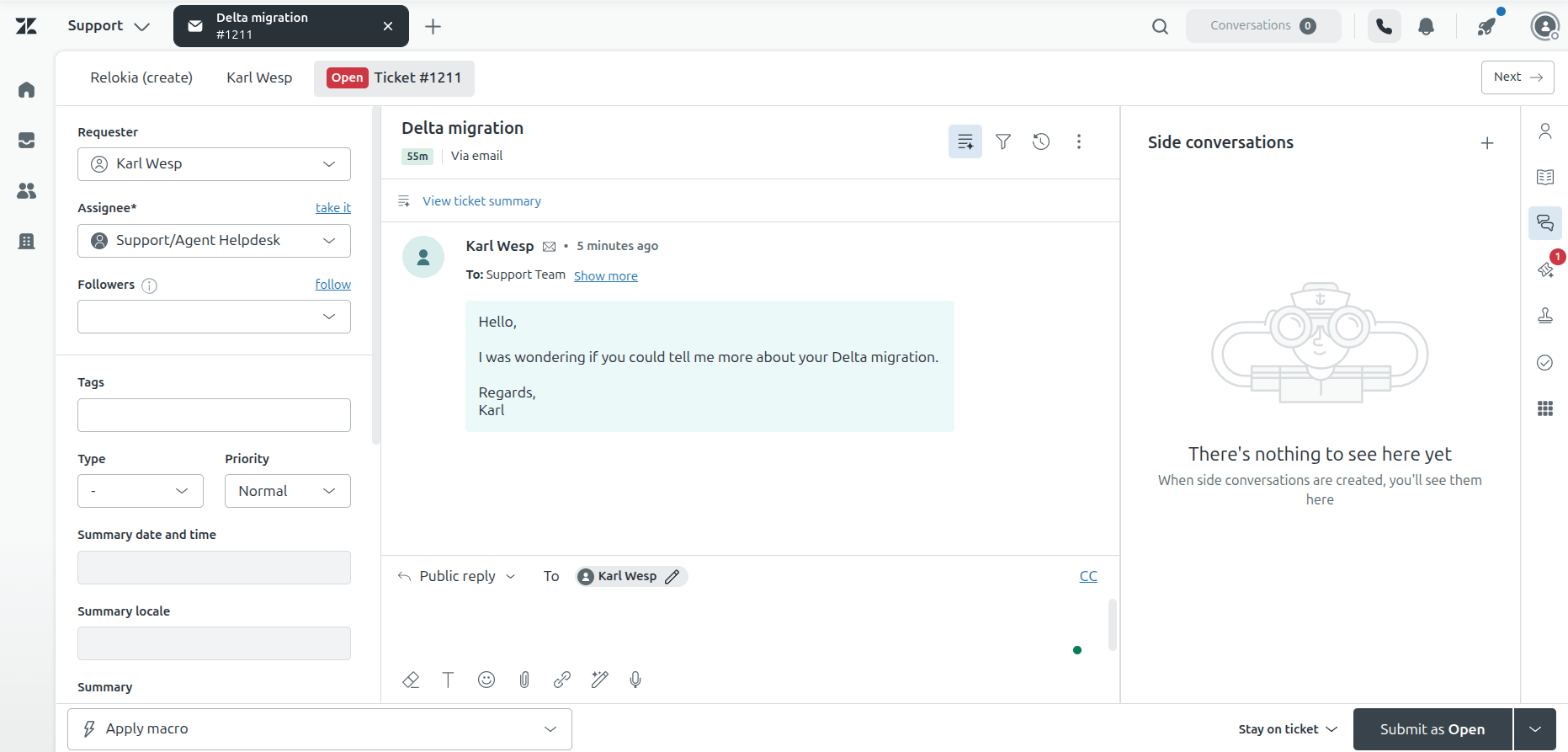 Zendesk - Ticket CCing