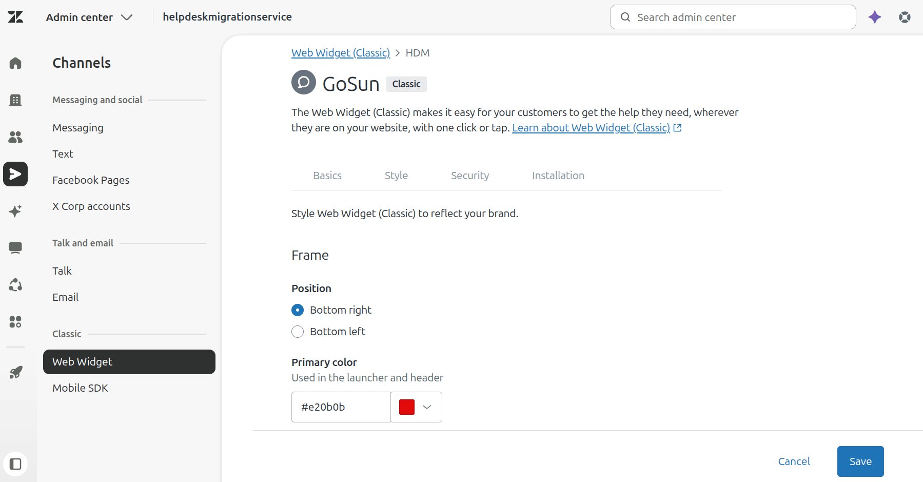 Zendesk Widget Customization