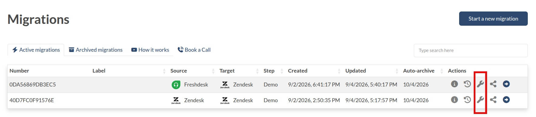 Migrationsassistent-Dashboard